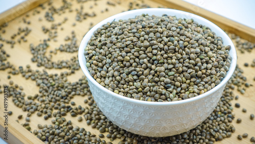 Hemp seeds also known as bhang ke beej. Hemp Seeds are used Boost Your Immunity Organically. Whole foods and Healthy snacking. Rich source of nutrients. © Mayur Mehta