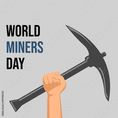 vector graphic of world coal miners day good for national world coal miners day celebration. flat design. flyer design.flat illustration.