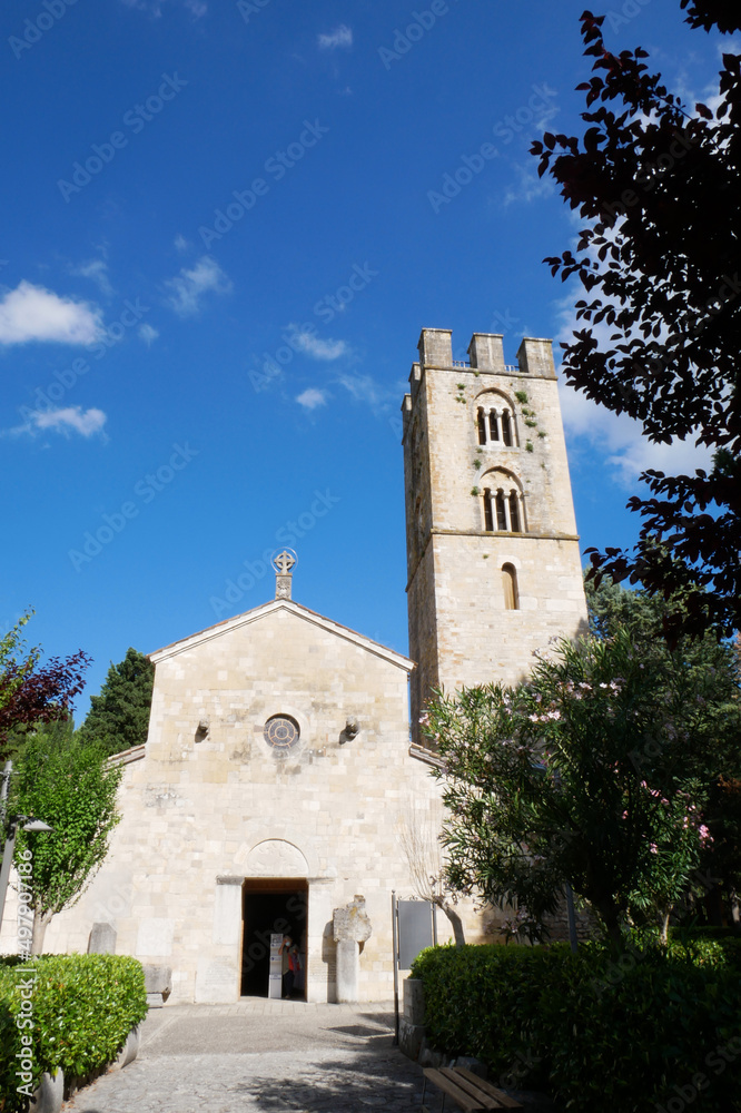 Facade of the Madonna del Canneto Sanctuary - Roccavivara - Molise.