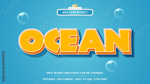ocean text effect editable