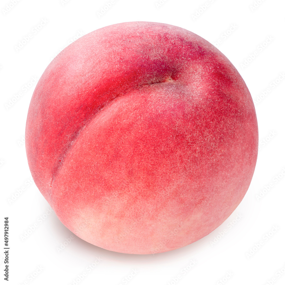 Pink peach fruit with leaf isolated on white background, Fresh Peach on White Background With clipping path, Pink peach fruit with leaf isolated on white background, Fresh Peach on White Background With clipping path,