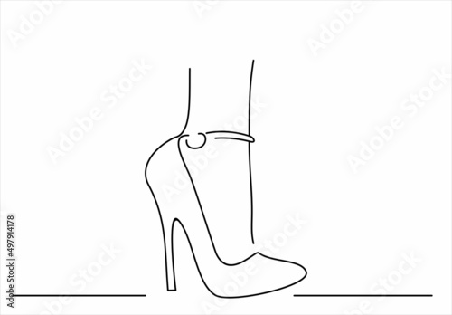 women's shoes.web icon. vector design. line drawing 