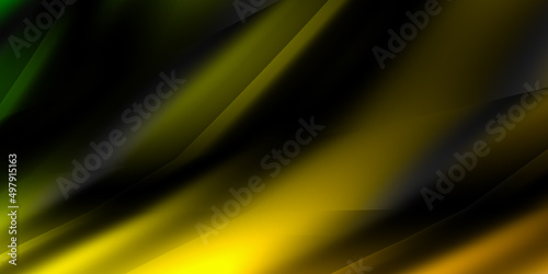 Volumetric 3D abstract space with black and green color