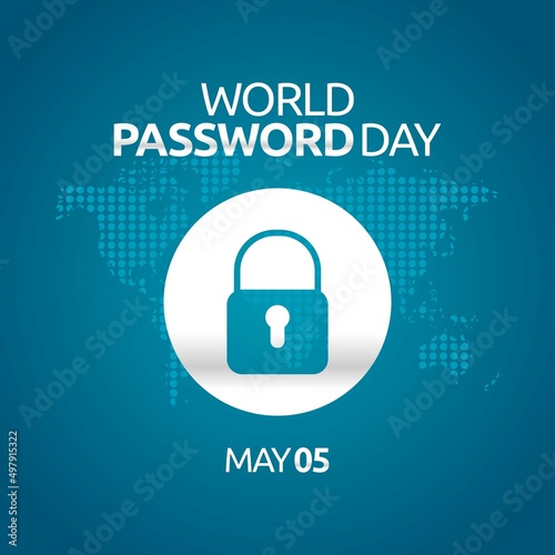 vector graphic of world password day good for world password day celebration. flat design. flyer design.flat illustration.
