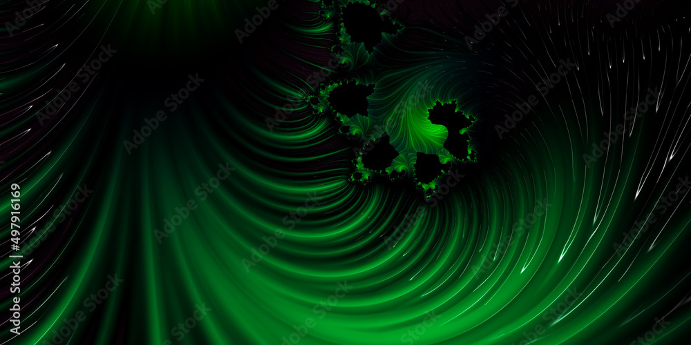 Business background,  effect with green color, 3D illustration, 3D rendering