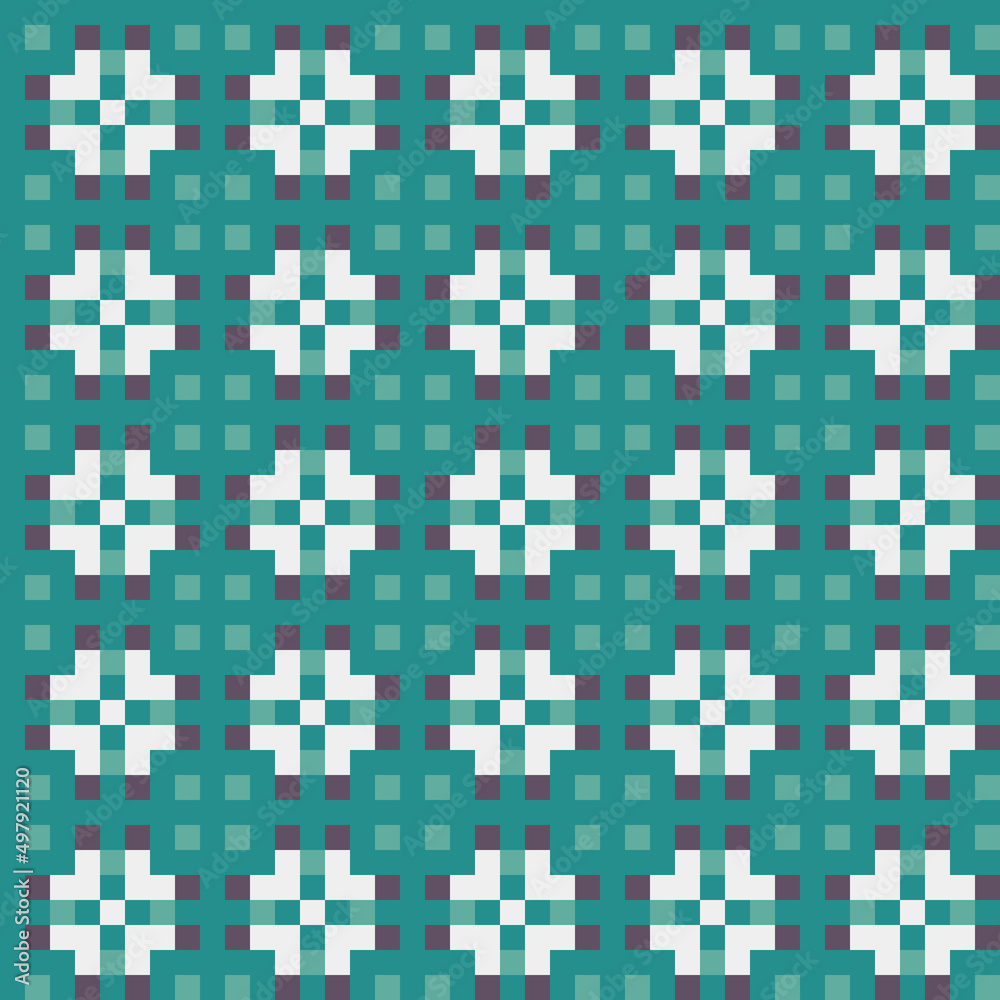 Fototapeta premium Abstract Cross Pattern generative computational art illustration