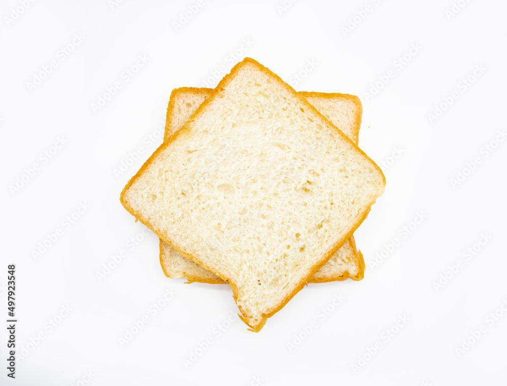 bread isolated on white background, top view bread isolated on white background, top view