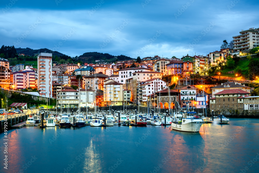 The port of Mutriku town, Basque Country, Spain