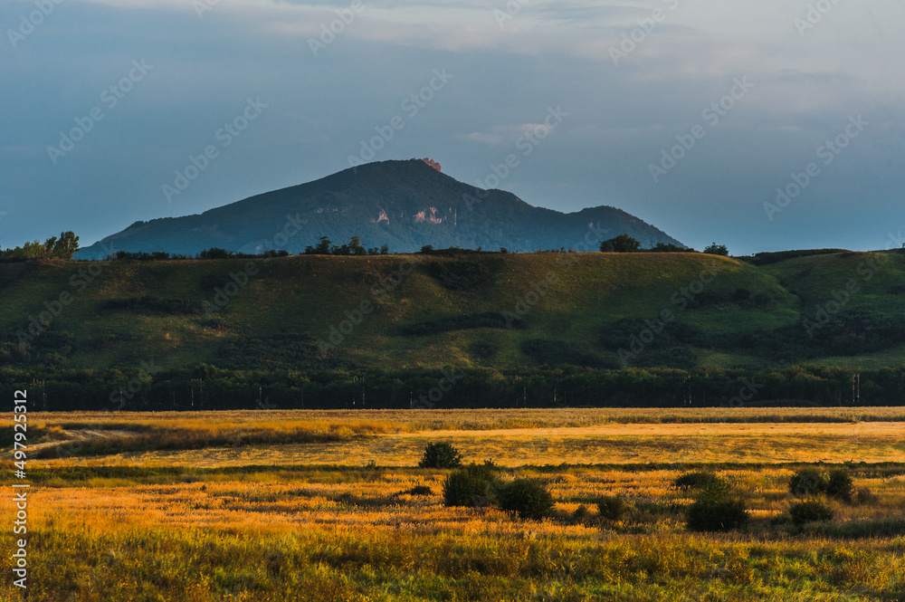 Fototapeta premium View of the mount Beshtau in Mineral Whater