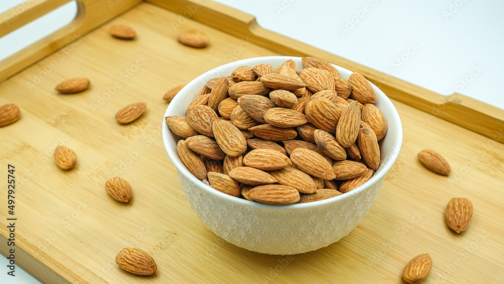 Different Types of Mamra and Afghani Badam. Almond nuts or Badam