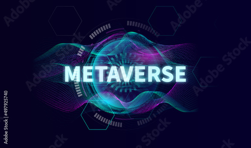 Digital Information Wave for Metaverse concept