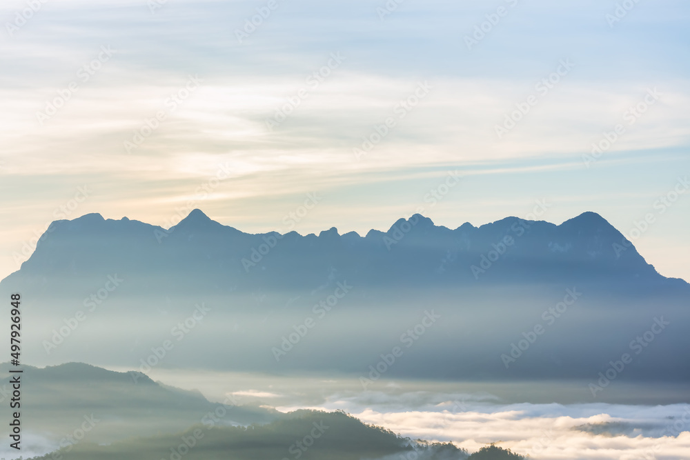 Beautiful landscape in the morning at Doi Luang Chiang Dao, Chiang Mai, Thailand Beautiful landscape in the morning at Doi Luang Chiang Dao, Chiang Mai, Thailand
