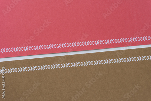 red and brown paper with pattern