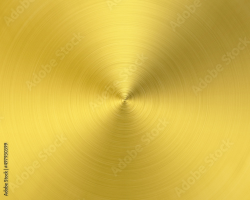 Golden Yellow Gold metallic steel iron circular texture background