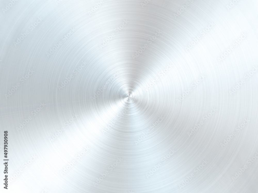 Purity Clean white silver steel metal metallic iron vinyl record circular pattern texture background.	