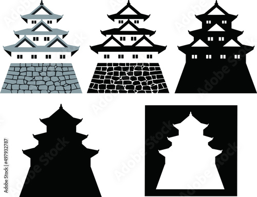 日本の城　三重三階の天守・櫓