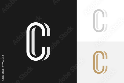 letter c monogram lettermark logo photo