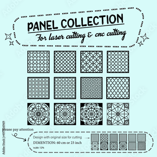 panel or coaster collection for laser cutting