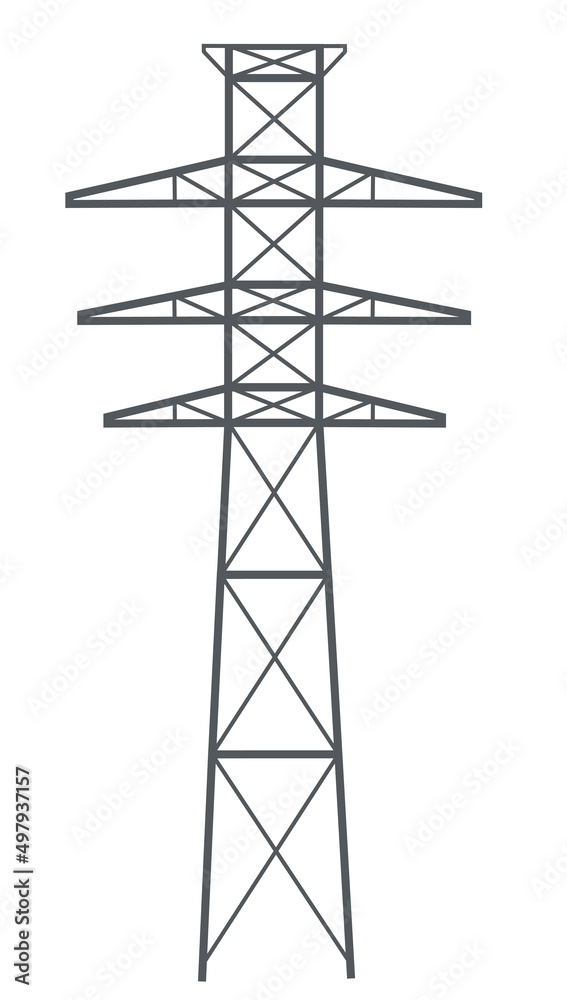 Energy transmission post. vector illustration Energy transmission post. vector illustration