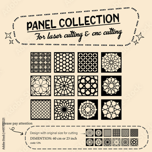 panel or coaster collection for laser cutting