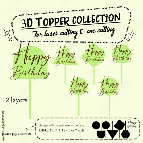 3d topper for laser cutting
