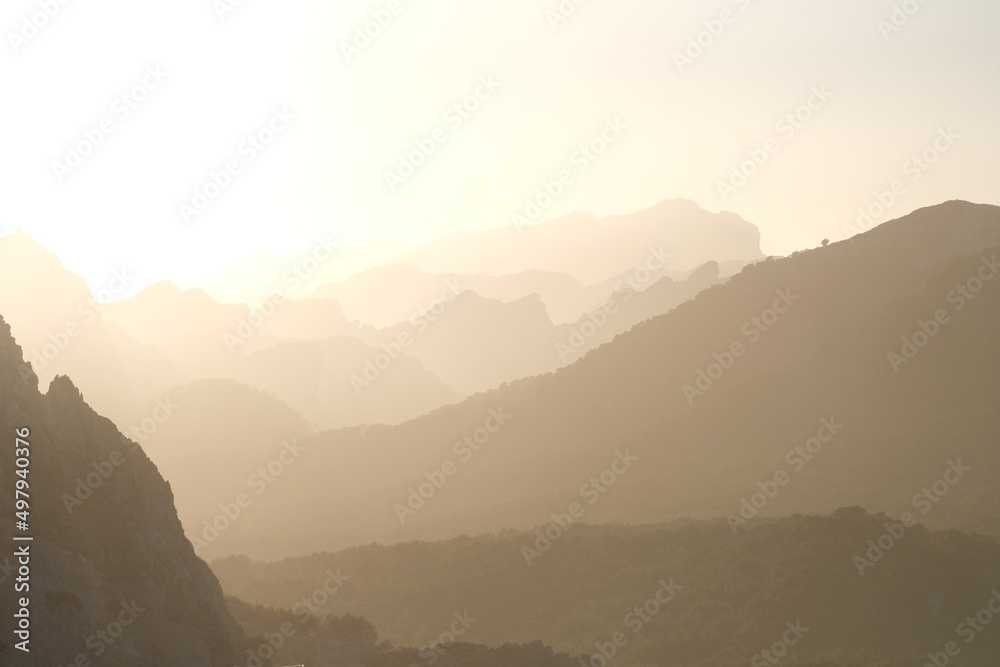 Mallorca Berge Sonnenuntergang 