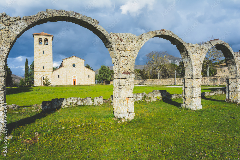 Ancient Benedictine monastery of San Vincenzo, Molise region, Italy