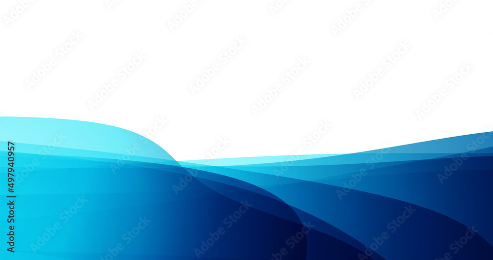 Abstract blue tone wavy background. Business design layout template. Vector illustration