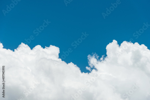 Large cloud on blue sky