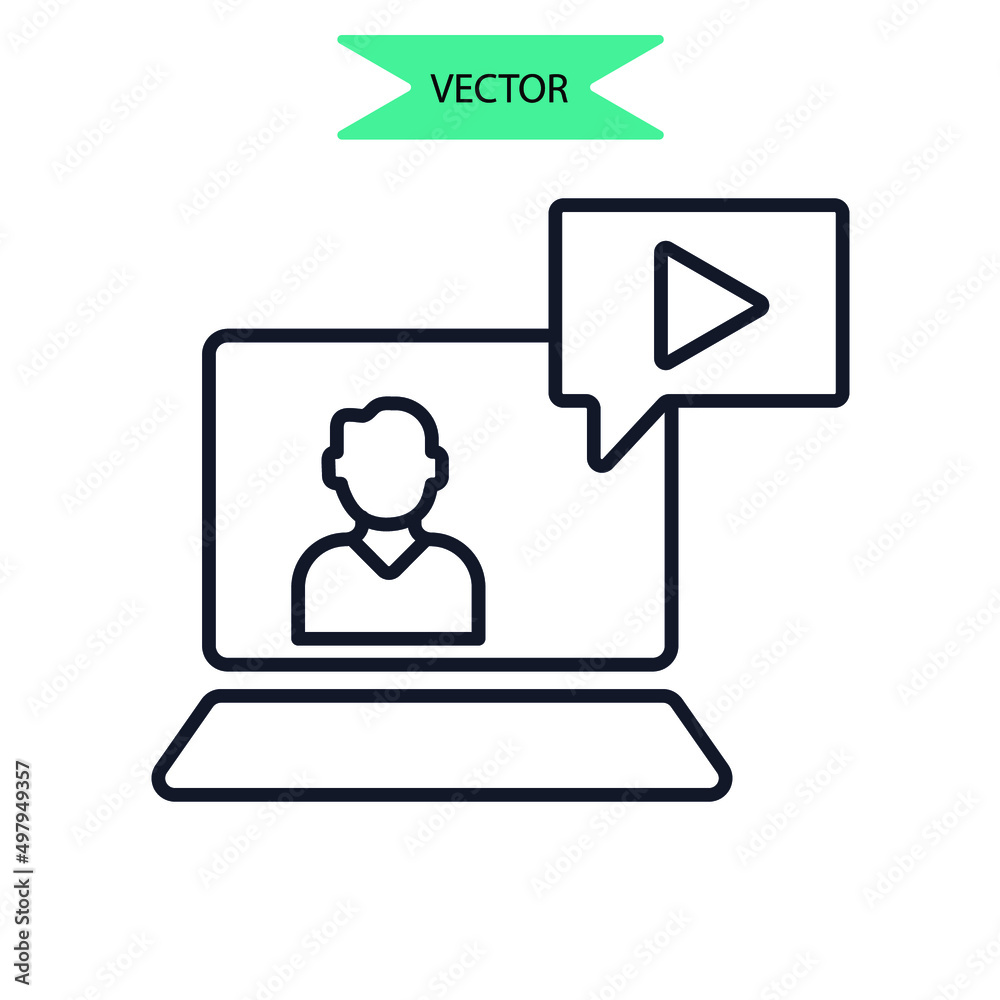 webinar icons symbol vector elements for infographic web webinar icons symbol vector elements for infographic web