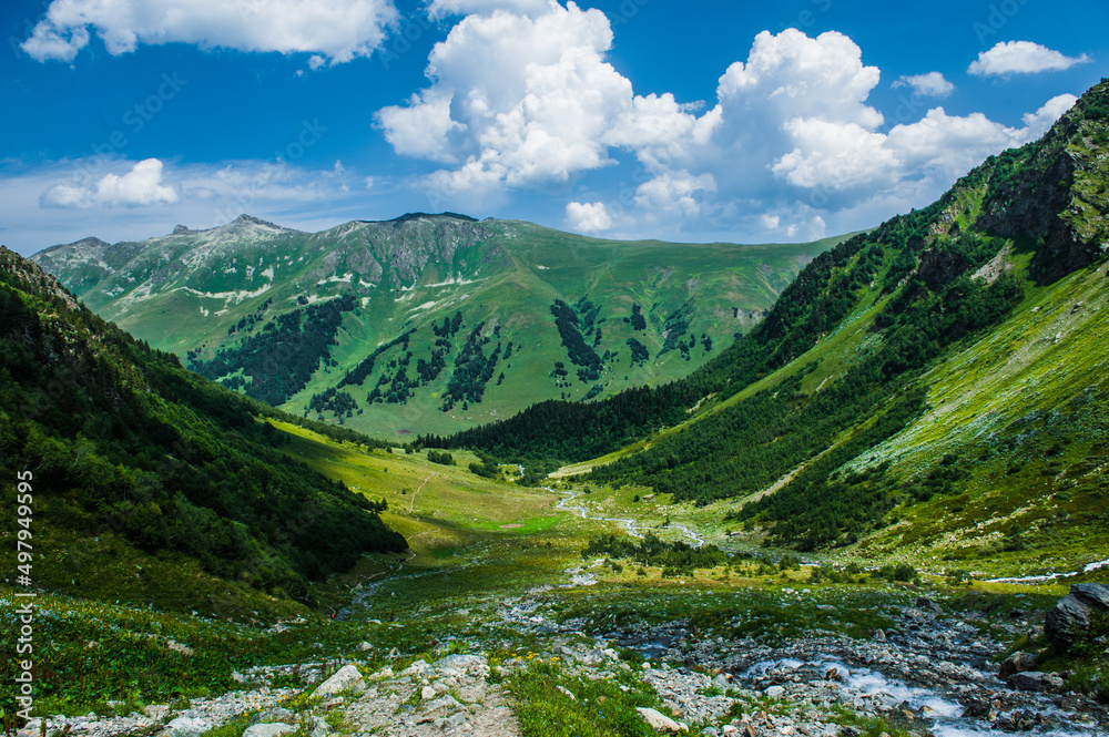 The beautiful summer landscape in Arkhyz