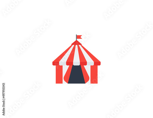 Circus Tent vector flat emoticon. Isolated Circus illustration. Circus Tent icon
