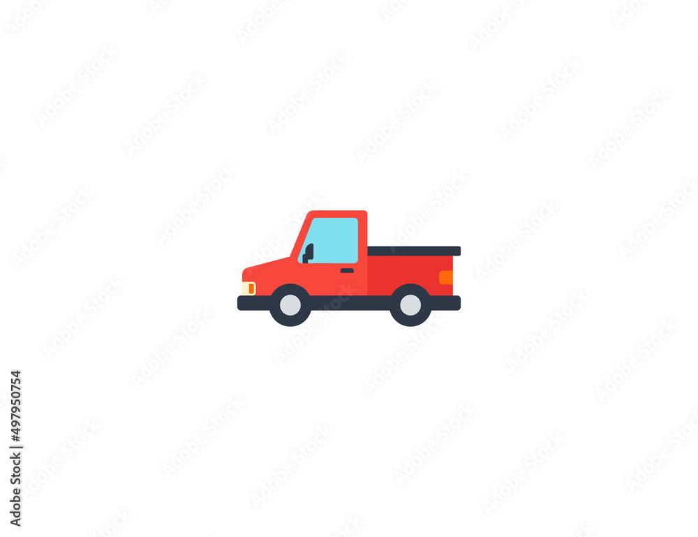Pickup Truck vector flat emoticon. Isolated Pickup Truck illustration. Pickup Truck icon Pickup Truck vector flat emoticon. Isolated Pickup Truck illustration. Pickup Truck icon