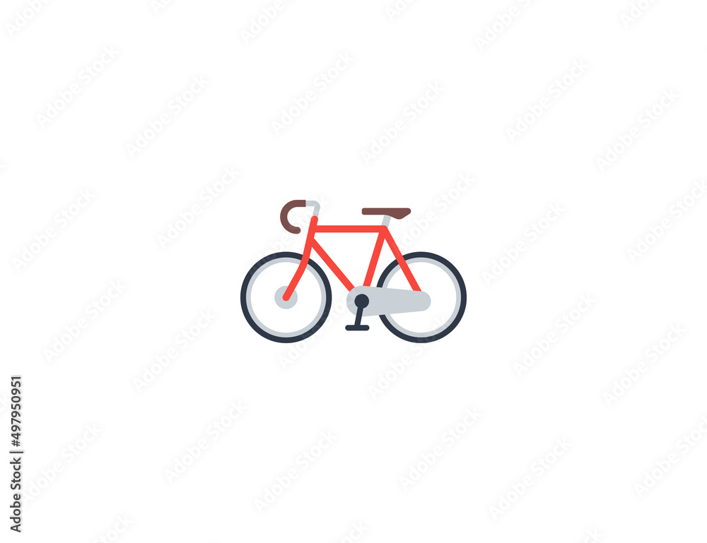 Bicycle vector flat emoticon. Isolated Bike illustration. Push Bike icon Bicycle vector flat emoticon. Isolated Bike illustration. Push Bike icon