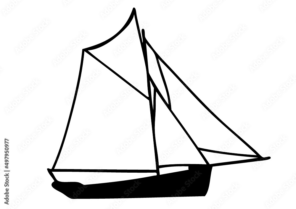 sloop sailboat with a single mast sloop sailboat with a single mast