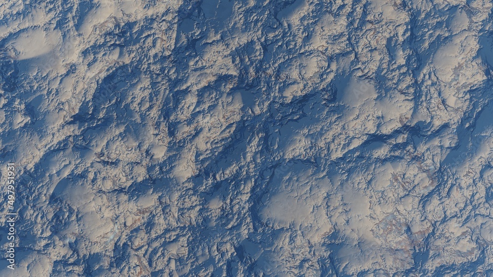 Fototapeta premium realistic surface of an alien planet, view from the surface of an exo-planet 