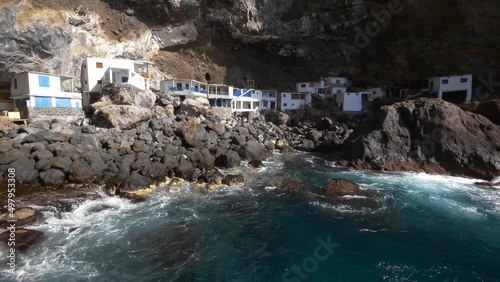 Prois de Candelaria, a small fishing village in La Palma. Wide angle photo