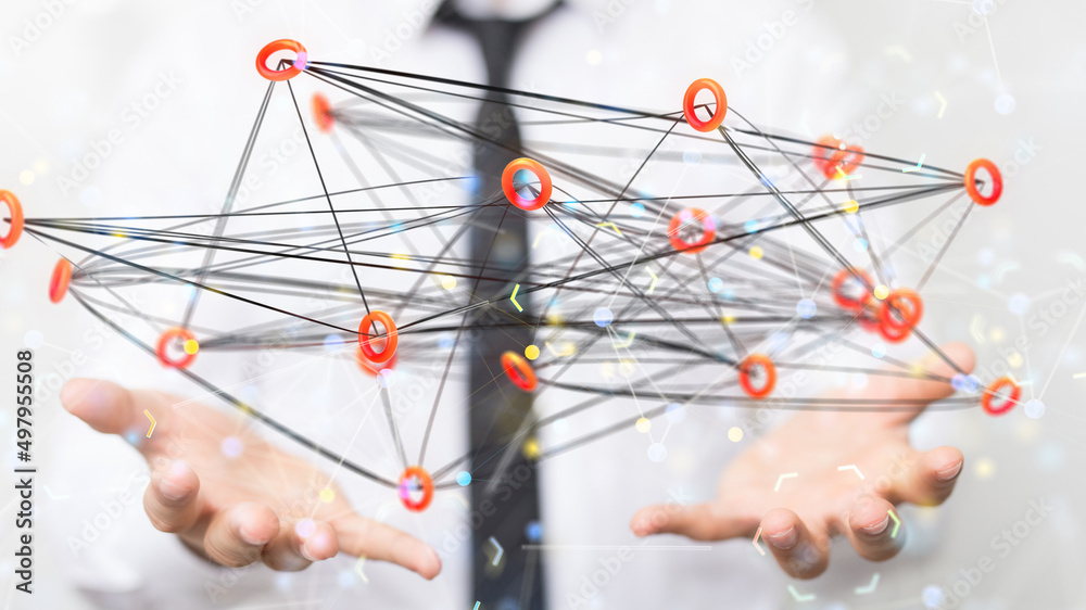 conference Digital Network and data concept 3d