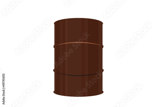 A metal barrel vector illustration