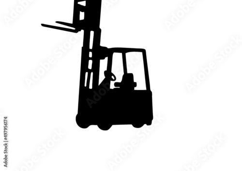 A forklift  also called lift truck, jitney, fork truck, fork hoist, and forklift truck , manitou photo