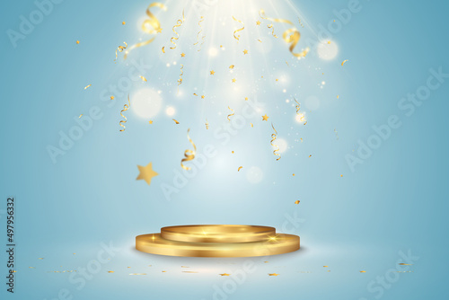 Vector illustration for award winners. Pedestal or platform for honoring prize winners.	

