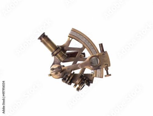 marine sextant isolated on white background