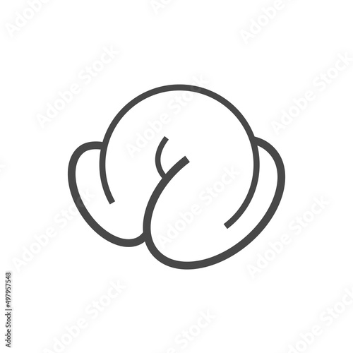 Vector linear icon with dumplings