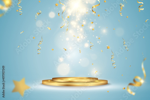 Vector illustration for award winners. Pedestal or platform for honoring prize winners.	
