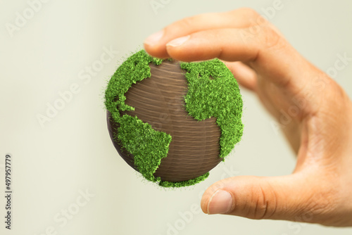 Green 3D Planet Concept, re...