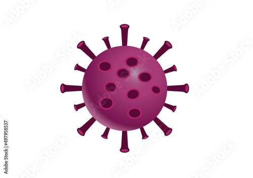 Coronavirus schematic illustration vector art