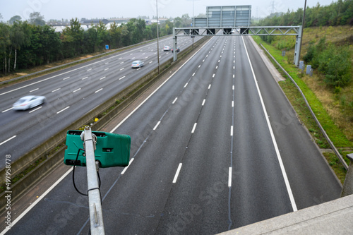 Traffic monitoring device on Motorway in UK 