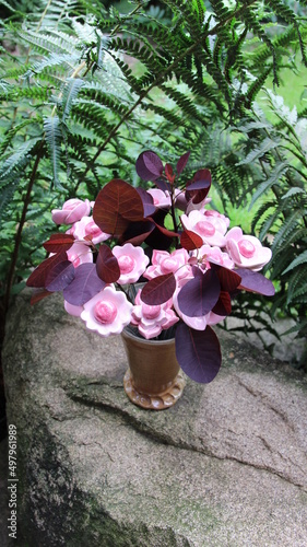 Keramikblüten pink