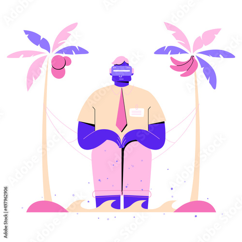 man travels in virtual reality