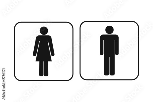 Toilet icon. Male and female toilet icons. Washroom Icon. Restroom icon. Toilet SVG icon. WC symbol illustration.